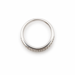 Anillo de Plata de Ley 925 para Mujer con Múltiples Hileras de Diamantes Pavé, Diseño Elegante de Banda de Alto Brillo, Joyería Fina para Bodas, Fiestas y Uso Diario, Regalo - Product Image 5