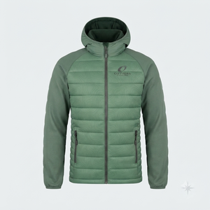 Direct Factory Made Men's Hooded <b>Waterproof</b> Puffer <b>Jacket</b> Fashion Full Zipper Custom Logo Front Outdoor Casual Style Solid - Product Image 4