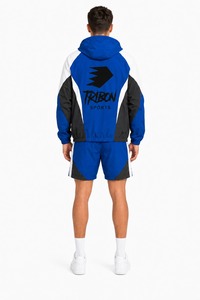 Conjunto corto cortavientos para hombre, chaqueta ligera y transpirable y pantalones cortos, ropa deportiva informal, conjunto cortavientos con logotipo personalizado - Product Image 3