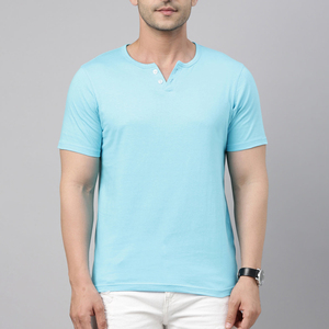 Camiseta Personalizada para Hombre con Logotipo, Corte Holgado, Ropa de Trabajo, 240 g/m², Poliéster y Algodón Pesado, Manga Corta, Estilo Henley - Product Image 3