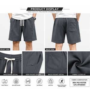 Pantalones Cortos Deportivos para Hombre, Versátiles, Estilo Vintage, Absorben la Humedad, Servicio OEM, Precio Económico al por Mayor, Largos por Encima de la Rodilla - Product Image 6