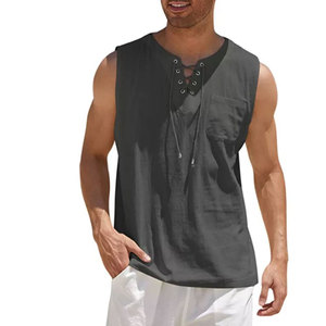 Chaleco Deportivo Transpirable y Ligero de Secado Rápido para Hombre, con Cintura Elástica de Poliéster/Algodón en Color de Contraste para Adultos - Product Image 6