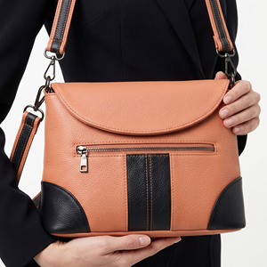 Female Leather Crossbody <b>Bag</b> for Outdoor Travel Women Front Zip Pocket Leather Sling <b>Bag</b> Girls Office Wear Leather Messenger <b>Bag</b> - Product Image 4