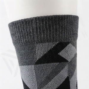 Crew <b>Socks</b> Geometric Pattern <b>Black</b> Gray Running Breathable Polyester Spandex Adult Summer Athletic Sports <b>Socks</b> - Product Image 4