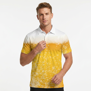 Camisa Polo Estampada para Hombre, Manga Corta, Casual, Tejida, con Botones - Product Image 4