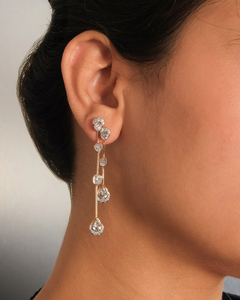 Rosira Drop <b>Earrings</b> Elegant Floral Inspired Statement <b>Dangle</b> <b>Earrings</b> for Women Party Wedding Evening Fashion Jewelry Gift - Product Image 3