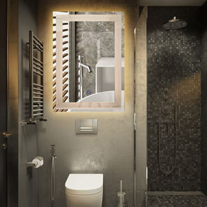 Daystar Trade Contemporary Rectangular <b>LED</b> Glass Wall-Mounted <b>Bathroom</b> <b>Mirror</b> Multi-Line Illuminated Frame Touch Sensor Modern - Product Image 2