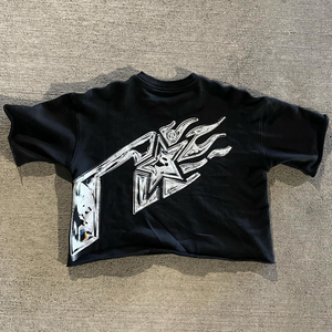 T-shirts personnalisés à deux panneaux, fournisseur OEM, tee-shirt en coton à double panneau, style streetwear tendance pour les marques et la distribution en gros - Product Image 6