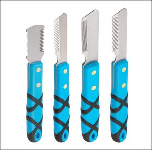 Cuchillo Profesional para Pelar Perros, Juego de 6 Piezas de Acero Inoxidable + Herramientas de Madera para el Cuidado del Pelaje y Recorte de Mascotas - Product Image 1