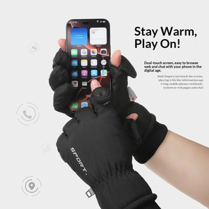 Fashion Insulated Winter <b>Gloves</b> for Men Waterproof Ski & Snowboarding Motorcycle <b>Gloves</b> Warm Fleece Lining for Sports <b>Gloves</b> - Product Image 2