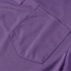 เสื้อโปโลแขนสั้นผู้ชาย สีพื้น ผ้าฝ้ายปิเก้ ระบายอากาศดี ดีไซน์กระเป๋า ทรงปกติ - Product Image 5