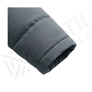 Hooded Quilted Waterproof <b>Bubble</b> Jacket Black Full Sleeve Winter Windproof Cotton Shell Knitted Fabric Polyester Filling Stand - Product Image 6