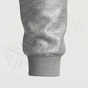 Ensemble de survêtement gris à capuche pour homme, couleur unie, décontracté, sweat-shirt et pantalon, coupe classique, 100 % coton, pour l'automne - Product Image 6
