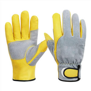 Gants de travail pour chauffeurs en cuir de mouton grainé, anti-vibrations, durables, avec sangle, confortables et résistants à l'abrasion - Product Image 2