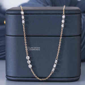 Pendentif Exquis en Or Jaune 14K avec Diamant de Laboratoire Rond Taille Brillant pour Femme, Bijou Synthétique de Luxe Couleur EF, Charme 1.11g - Product Image 1