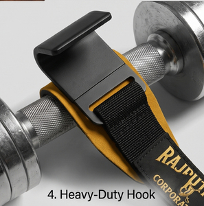Heavy Duty Lifting Wrist Straps Lifting Hooks with Wrist Straps Weightlifting Pull-Ups Hook Ankle Straps Unisex - Product Image 5