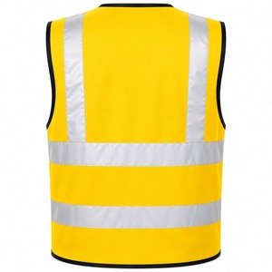 Trending Multi Pocket Reflective Safety Vest Yellow Color Zipper Front Breathable <b>Mesh</b> Fabric Site Supervisor Uniform Wholesale - Product Image 3