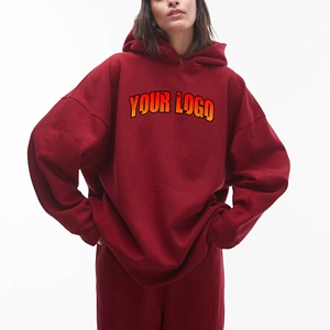 Sweat à capuche pour femme, coupe courte, style streetwear, 400 GSM, épaules tombantes, personnalisable OEM, décontracté, style urbain, avec doubles tirettes de fermeture éclair - Product Image 1