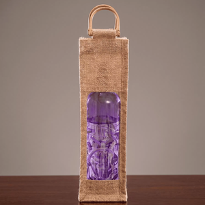Sacs fourre-tout en jute écologiques URBAN TOTE UT-100 avec poignée Flexiloop, vente en gros, logo personnalisé imprimé, sacs à vin promotionnels réutilisables - Product Image 1