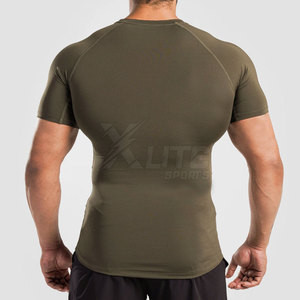 T-shirt de compression sportif confortable et léger à coupe ajustée, en tissu extensible, séchage rapide, écologique, pour activités de fitness - Product Image 4