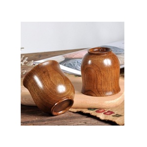 Handmade Wooden Mug Natural Solid Wood Coffee Mug Rustic Finish Eco Friendly Drinking Mug for Kitchen Dining - Product Image 1