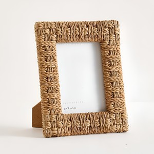 Cadre photo en jonc de mer fait main, style antique, tressé, meilleur prix, pour mur ou table. - Product Image 4