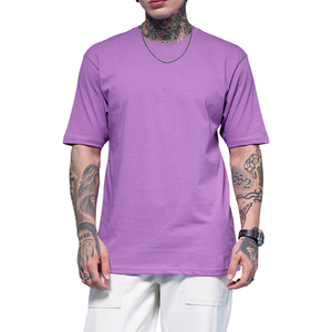 Men's Purple Short Sleeve T-Shirt With <b>White</b> Number 7 Print Back O-Neck Casual Jersey <b>Tee</b> 100% Cotton - Product Image 3