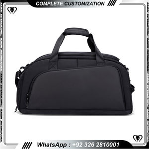 Sac de voyage en denim polyester résistant à l'eau, séparation sec/humide, logo personnalisé, sport, léger, tendance - Product Image 6