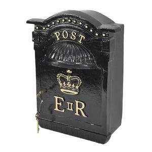 Buzón de correo GR con revestimiento negro, suministros para eventos, buzón personalizado para decoración de jardín de casa de campo, montaje en pared - Product Image 4