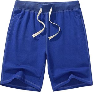 Shorts de sport décontractés en coton écologique pour hommes, taille élastique, respirants, légers, imperméables, séchage rapide, longueur genou - Product Image 4