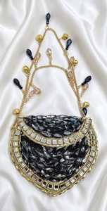 Bolso de mano decorativo con mosaico Kundan al por mayor para mujer, bolso de lujo para novia, boda, fiesta nocturna y lindos bolsos de mano. - Product Image 4