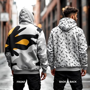 Sweat à capuche polynésien personnalisé OEM avec motif tribal imprimé sur toute la surface, vêtements de sport à capuche, motif maori personnalisé, sweat à capuche hawaïen - Product Image 1