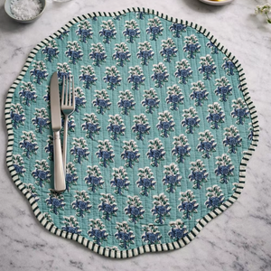 แผ่นรองจานแบบควิลท์ลายเสือดาวผ้าฝ้ายแบบกลับด้านได้ ทันสมัย ปรับแต่งได้ ซักเครื่องได้ - Product Image 1