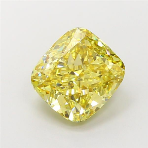 เพชร CVD สีเหลืองสดใส รับรองคุณภาพ ทรงคุชชั่น ผลิตในห้องปฏิบัติการ ความเหลือบรุ่งโรจน์ หรูหรา สวยงาม เหมาะสำหรับเครื่องประดับชั้นดี - Product Image 1