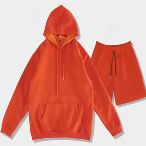 New Arrival Summer Fashion <b>Men's</b> Unisex <b>Hoodie</b> <b>and</b> <b>Shorts</b> Jogger <b>Set</b> with Custom Front Logo Waterproof Windproof Breathable - Product Image 5