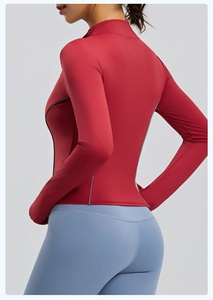 <b>Reflective</b> Line Design Windproof <b>Running</b> Spand <b>Jacket</b> for Women Lightweight Stand-Collar Zip-Up Outdoor Fitness <b>Running</b> <b>Jacket</b> - Product Image 2