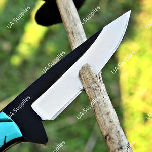Cuchillo de Supervivencia Táctico de Acero Damasco 12C27, Hoja Fija de Espiga Completa, Hecho a Mano, para Caza y Camping, OEM - Product Image 4