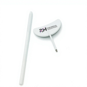 Moon Shape <b>White</b> Powder Coated Color Eyelash Extension <b>Mirror</b> Professional Lash Inspection <b>Mirror</b> Beauty Accessory Tool - Product Image 2