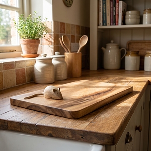 Planche à fromage en bois de Suar de qualité alimentaire, grande, naturelle, non vernie, plateau de service fait main, artisanat de Bali, ustensile de cuisine, cadeau - Product Image 3