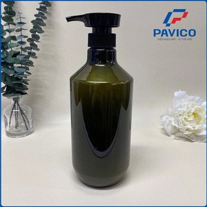 Pavico Cosmetic PET Heat Transfer Printing Brown/<b>Green</b> Round Plastic Packaging Bottles Lotion <b>Pump</b> Sealing Custom Model Vietnam - Product Image 4