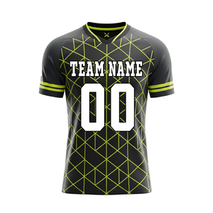 Popular Sublimated <b>Soccer</b> Jersey Men's Short Sleeve V-Neck Breathable Polyester Football Apparel Color Blocking Design - Product Image 1