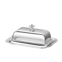 Beurrier en acier inoxydable plaqué cuivre, design contemporain, durable, pour la salle à manger et la cuisine