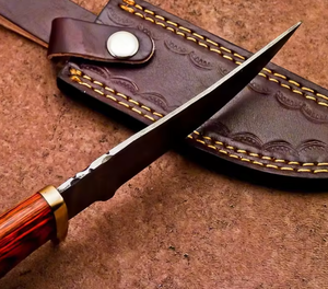 Couteau de chasse Bowie en acier Damas de qualité supérieure, personnalisable, vente en gros OEM/ODM, pour le camping, la pêche, la survie, lame fixe tactique - Product Image 4