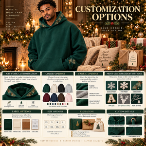 Sudadera con Capucha de Algodón con Logotipo Personalizado, Estilo Navideño, para Hombre, Informal, Directo de Fábrica, Proveedor de Temporada, Estilo Urbano, MOQ Bajo - Product Image 6