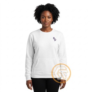 Sudadera de cuello redondo de algodón polar negro de invierno para mujer Sigma Gamma Rho, manga larga, color liso, logotipo frontal ecológico - Product Image 1