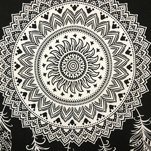 Atrapasueños de pared, tapiz doble, sábana estampada floral, colcha de algodón hecha a mano, decoración del hogar, por consignantes indios - Product Image 1