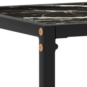 Tavolo Console in Vetro Temperato Nero 100 cm x 35 cm x 75 cm, Elegante Arredo per la Casa - Product Image 5