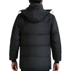 Men's Premium <b>Waterproof</b> Canvas Bomber Puffer <b>Jacket</b> Hooded Full Sleeve <b>Light</b> Winter Casual - Product Image 3