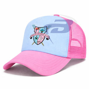 Gorra Trucker con Impresión 3D de la Hermandad Gamma Phi Delta - Diseño Verde y Rosa de Primera Calidad, Gorra Trucker GPD - Product Image 3