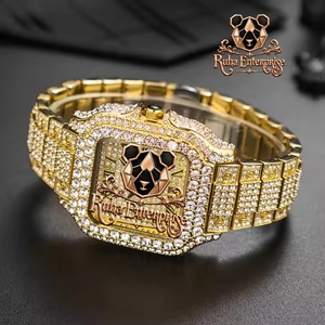 Brilliant Crystal Moissanite Metal <b>Bracelet</b> Fashion <b>Watch</b>. - Product Image 4
